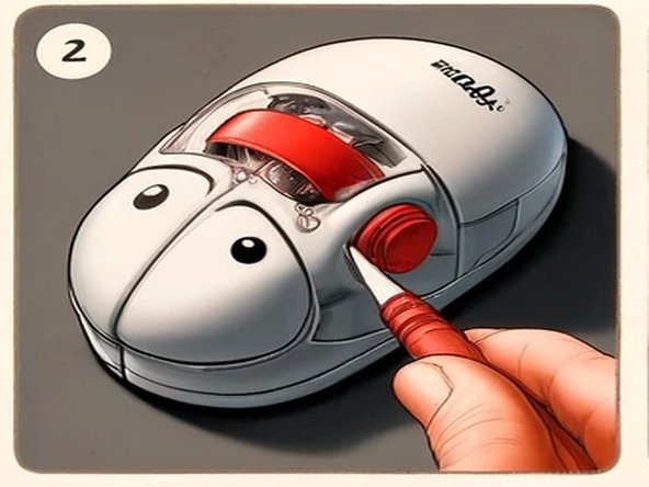 Wie man eine Tipp-Ex Pocket Mouse 10m repariert, Gummi entfernen: Schritt 2, Bild 1 von 1