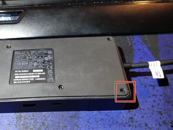 [Work in Progress] Dell Thunderbolt WD19TBS Teardown, Gummifuß entfernen: Schritt 1, Bild 1 von 2